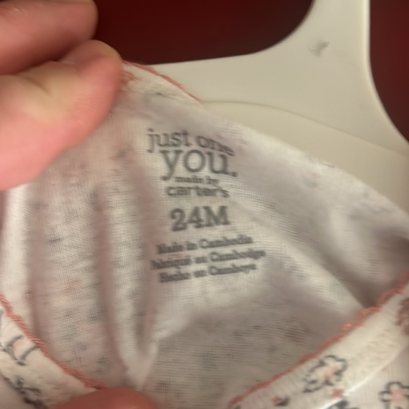 Carter’s pink polka dot 2 piece overall set - Picture 9 of 10